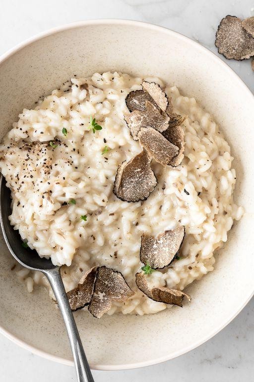Black Truffle Risotto with Parmesan Cream