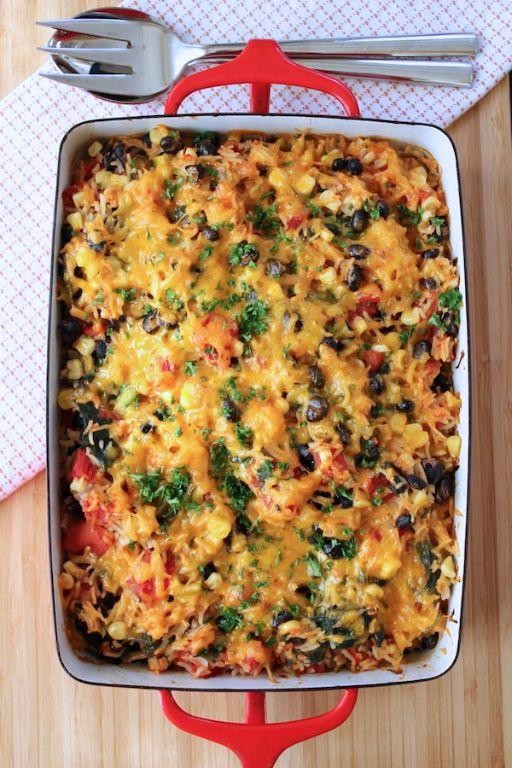Black bean and rice casserole