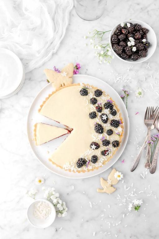 Blackberry Coconut Custard