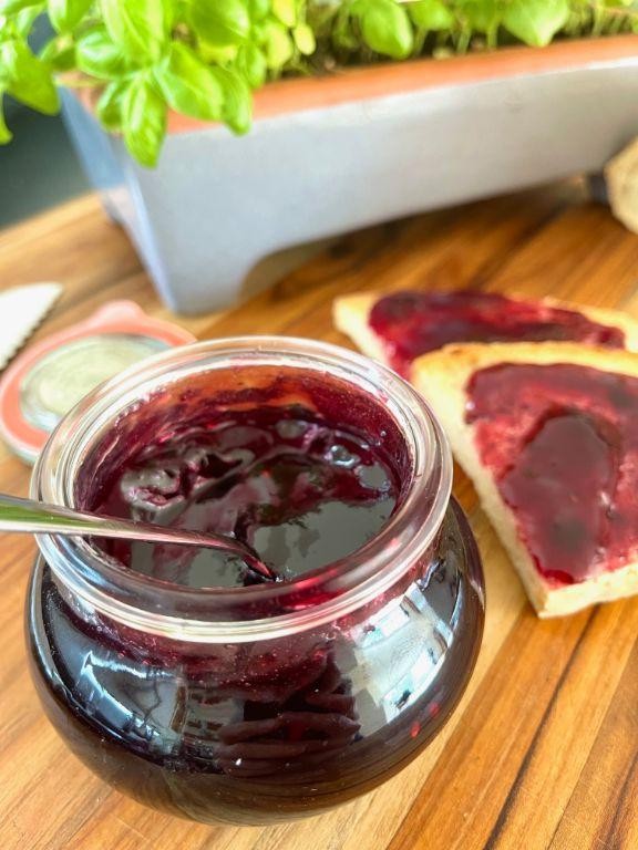 Blackberry Freezer Jam with Lime