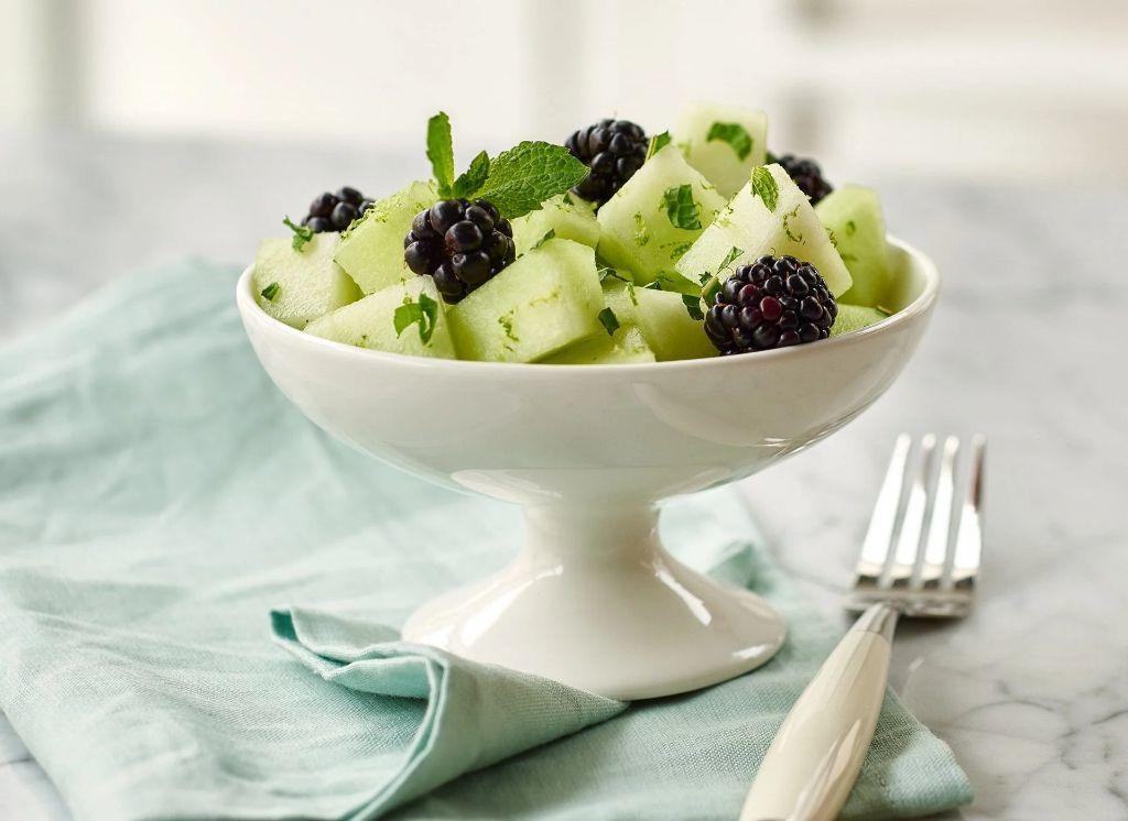 Blackberry Mint Honeydew Fruit Salad