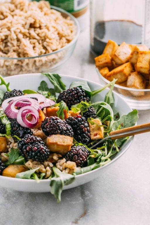 Blackberry and Black Lentil Power Salad