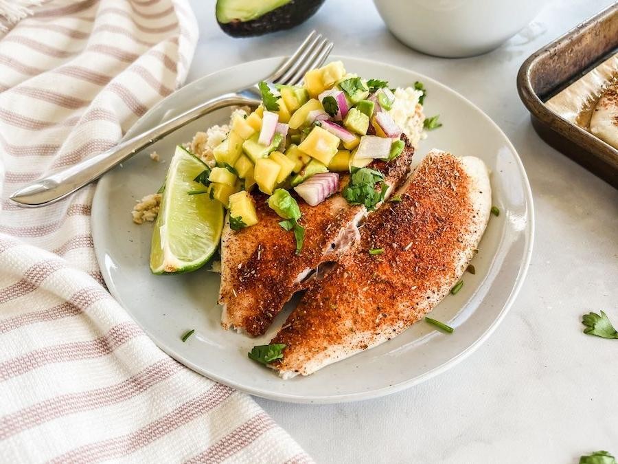 Blackened Tilapia with Mango Salsa