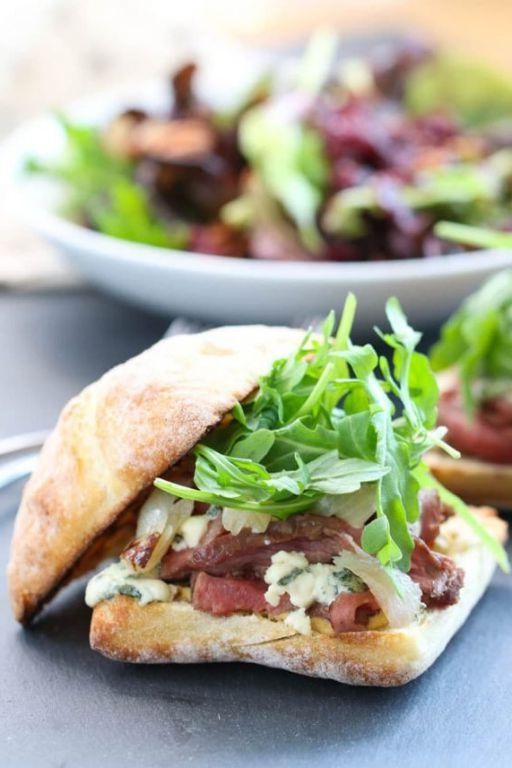 Blue Cheese and Arugula Steak Sandwich