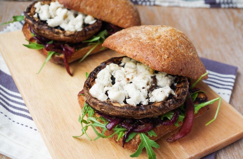 Blue Cheese and Mushroom Burger