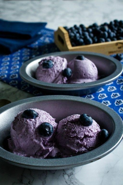 Blueberry Almond Sugar-Free Ice Cream