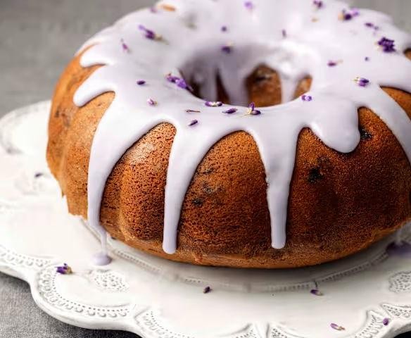 Blueberry Lavender Bundt Cake Glaze