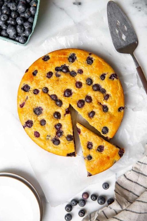 Blueberry Yogurt Marble Cake