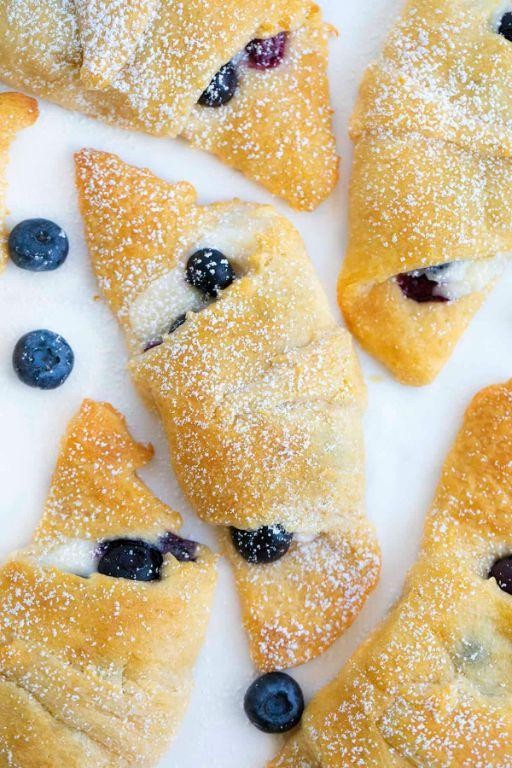 Blueberry and Cream Cheese Crescent Rolls