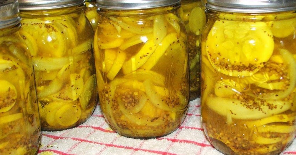 Bread and Butter Pickled Squash with Onions