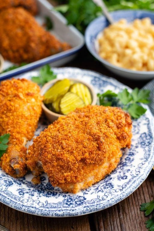 Breaded Chicken Thighs with Ranch Dressing Coating