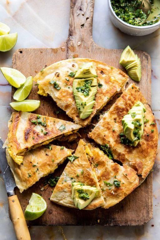 Breakfast Quesadilla with Salsa