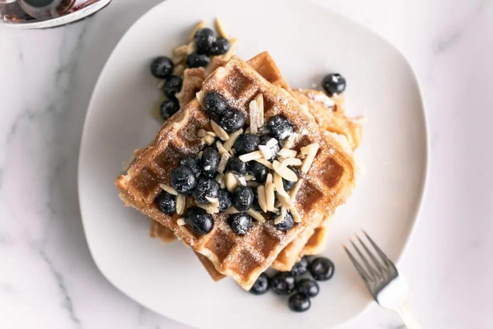 Breville Waffle Maker Blueberry Almond Waffles