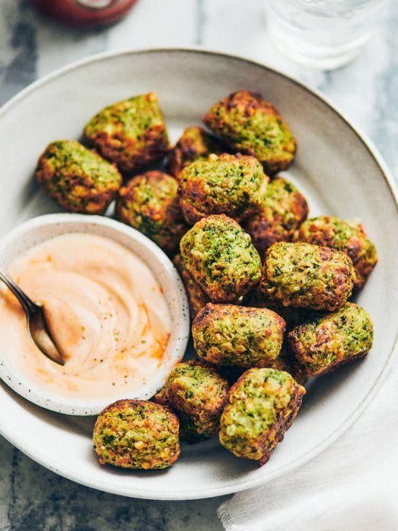 Broccoli Tots with Garlic Aioli