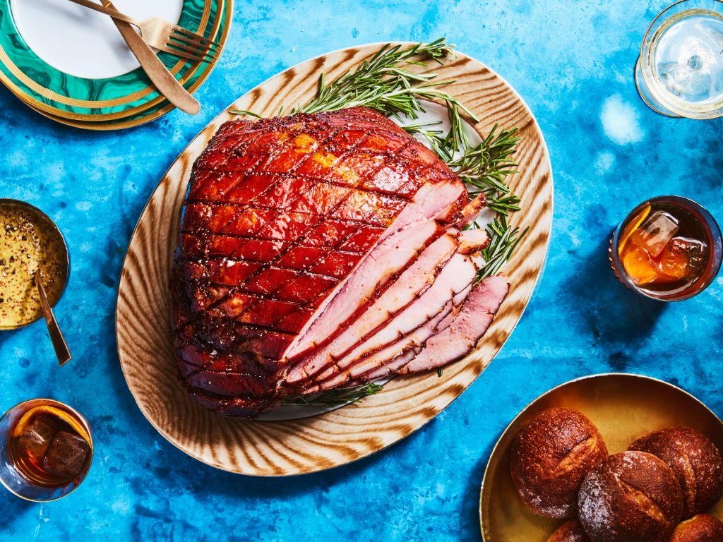 Brown Sugar and Mustard Glazed Spiral Ham