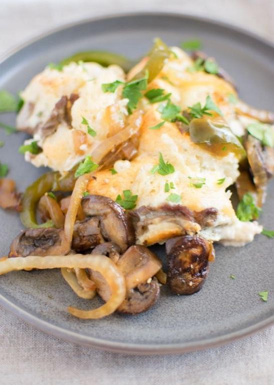 Bubble Up Philly Cheesesteak Casserole