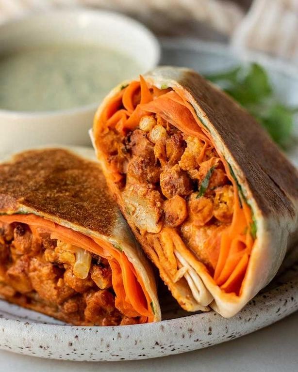Buffalo Chickpea Quinoa Wraps