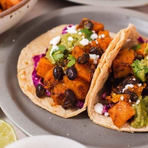 Butternut Squash and Black Bean Tacos