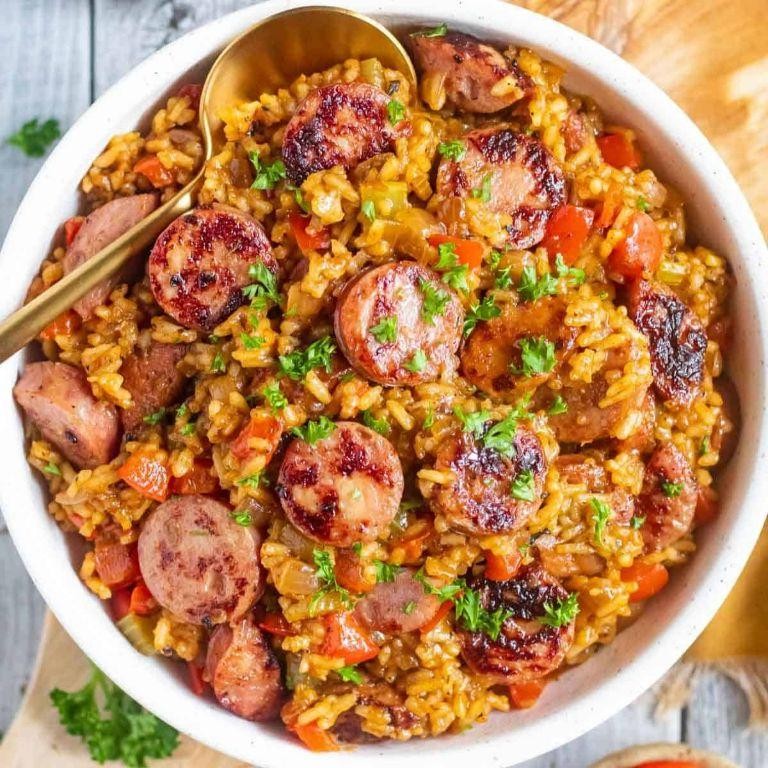 Cajun Dirty Rice with Andouille Sausage