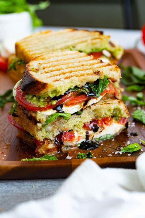 Caprese Sourdough Sandwich with Balsamic Glaze