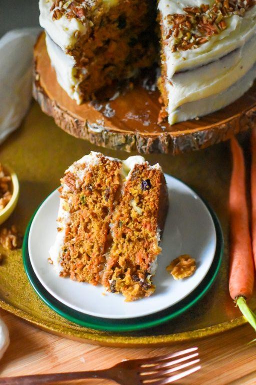 Carrot Cake Punch Bowl with Walnuts and Raisins