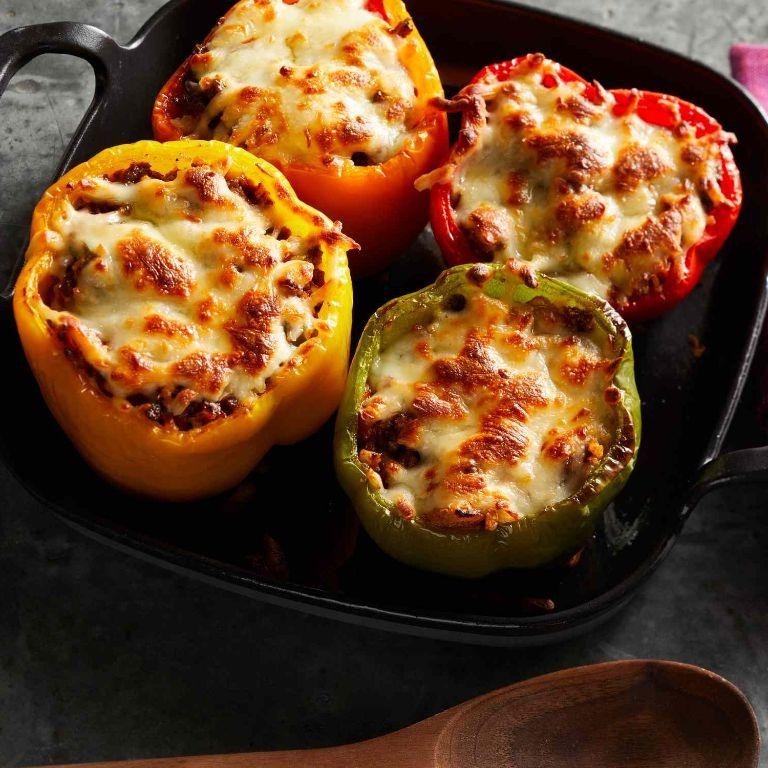 Cauliflower Rice Stuffed Bell Peppers