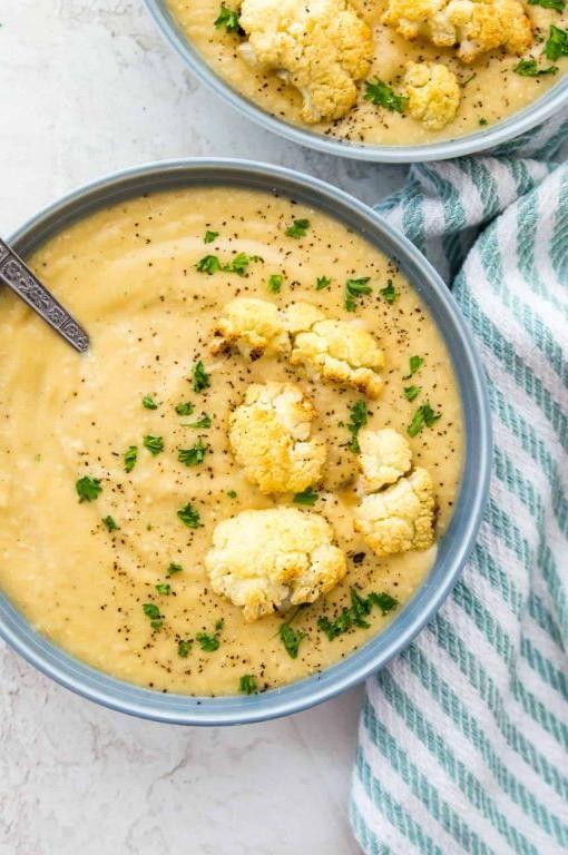 Cauliflower and Chive Low FODMAP Soup (small portions)