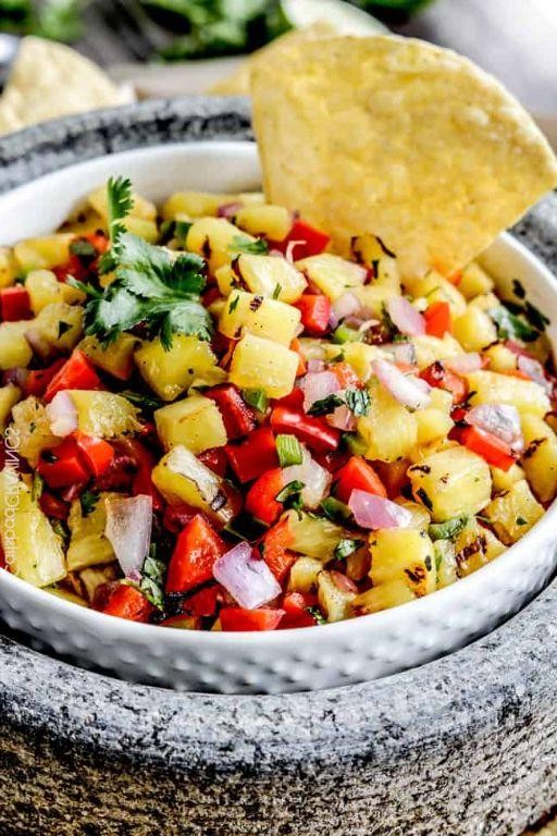 Charred Pineapple and Red Onion Salsa