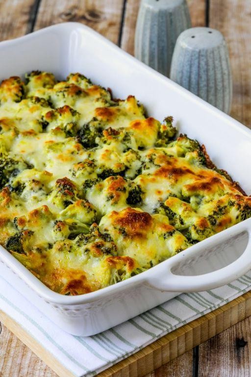 Cheesy Broccoli Cauliflower Rice Casserole