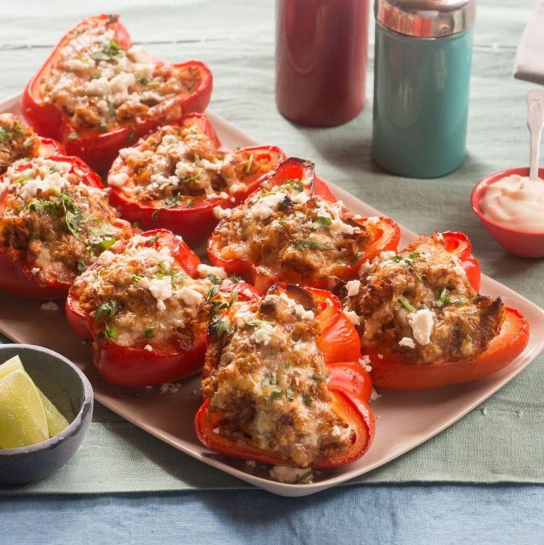 Cheesy Mexican Crema Stuffed Peppers