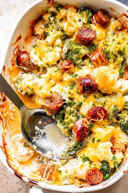 Cheesy Sausage and Broccoli Casserole