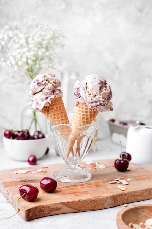 Cherry Almond Sugar-Free Ice Cream