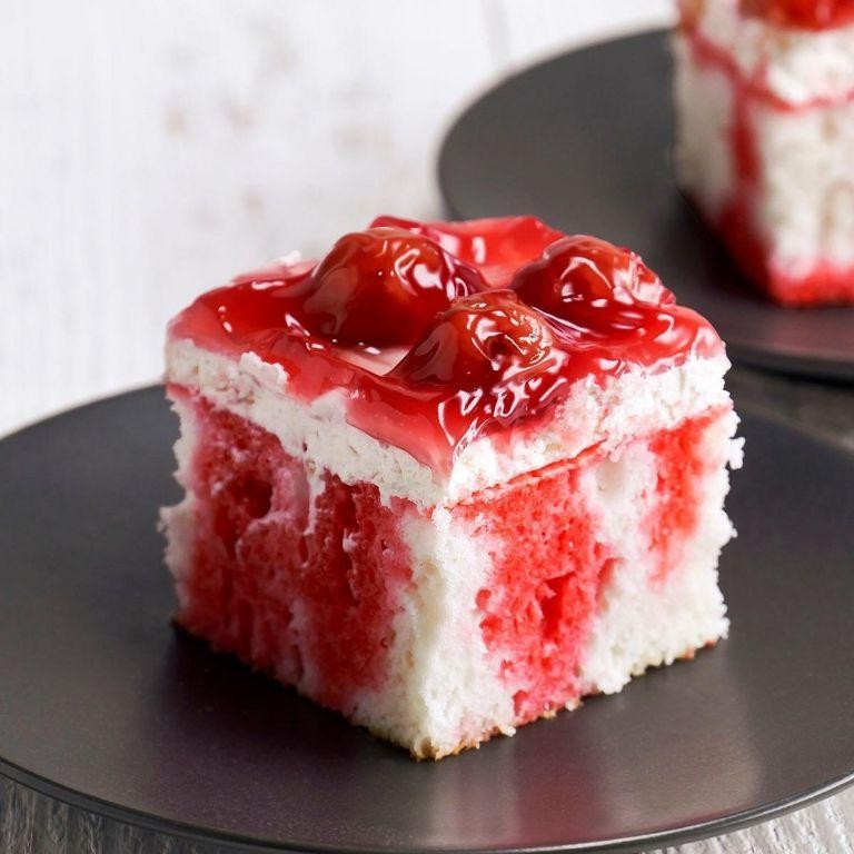 Cherry Pudding Poke Cake