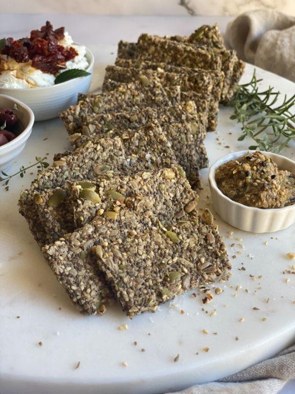 Chia Seed Crackers with Herbs