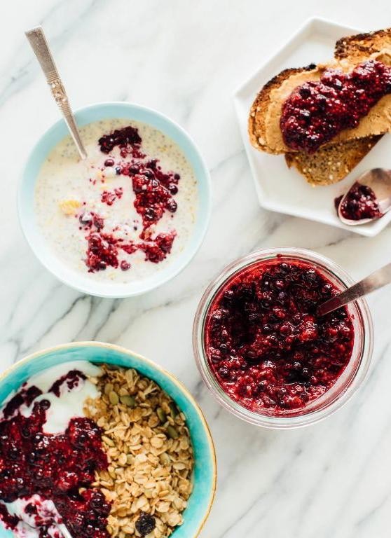 Chia Seed Jam with Mixed Fruits