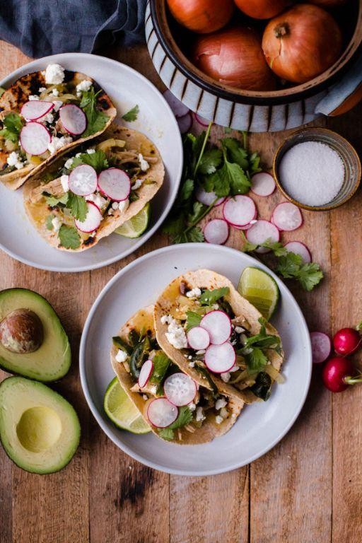 Chicken Breakfast Tacos with Salsa Verde