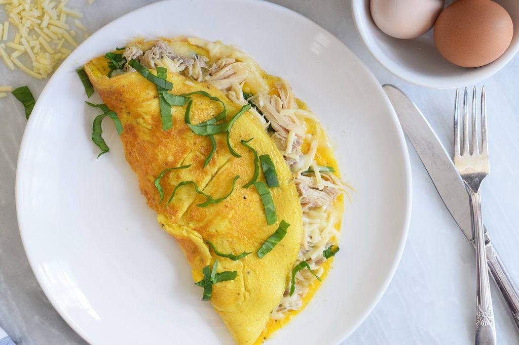 Chicken and Cheese Omelette