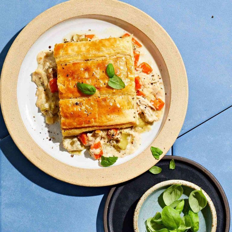 Chicken and Leek Puff Pastry Casserole