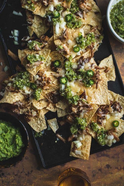 Chile Verde Carnitas Nachos