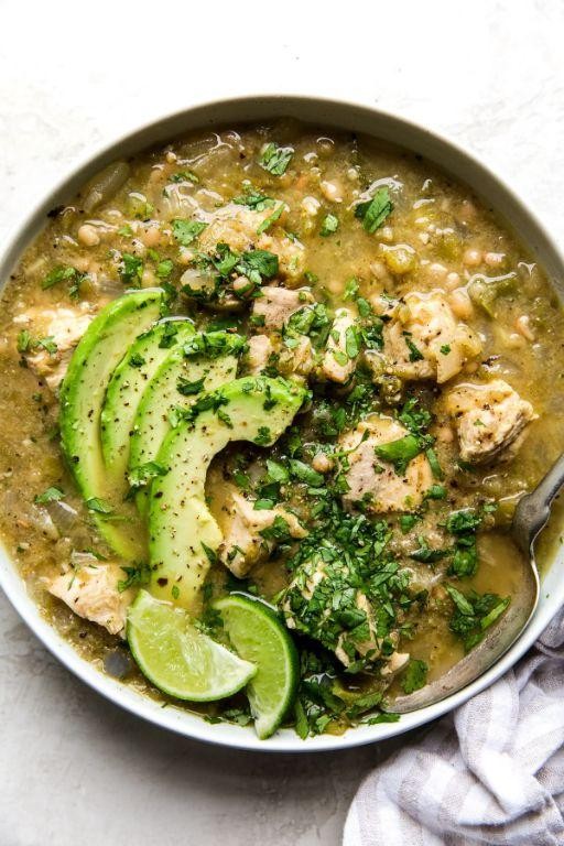 Chile Verde Chicken Soup with Lime