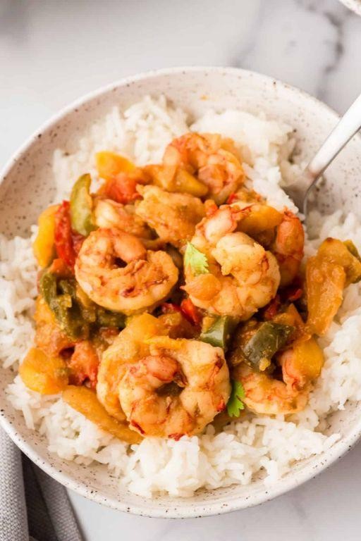 Chile Verde Shrimp and Rice Bowls