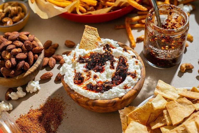 Chili Crisp Ricotta Dip