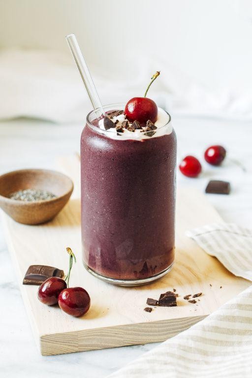 Chocolate Cherry Protein Smoothie