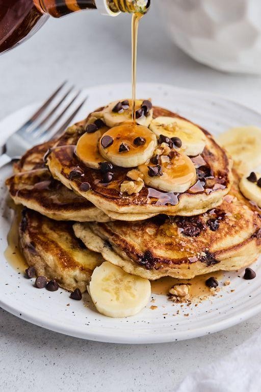 Chocolate Chip Banana Pancakes