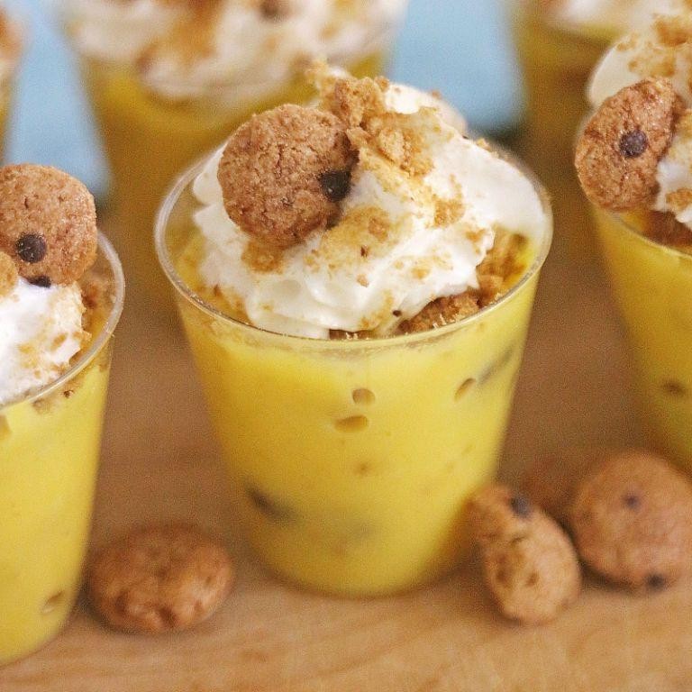 Chocolate Chip Cookie Dough Pudding Shots