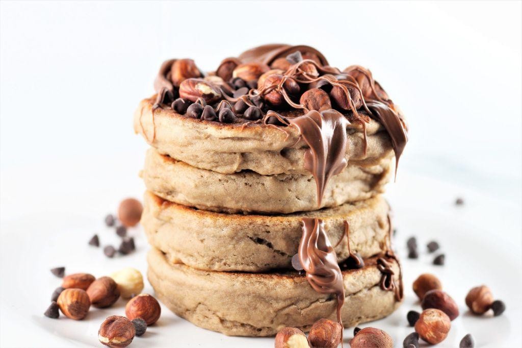 Chocolate Hazelnut Keto Pancakes