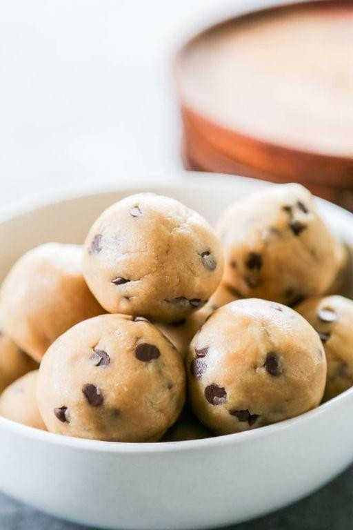 Chocolate chip cookie dough balls