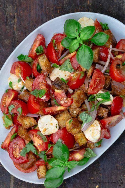 Ciabatta Bread Salad with Tomatoes and Cucumbers
