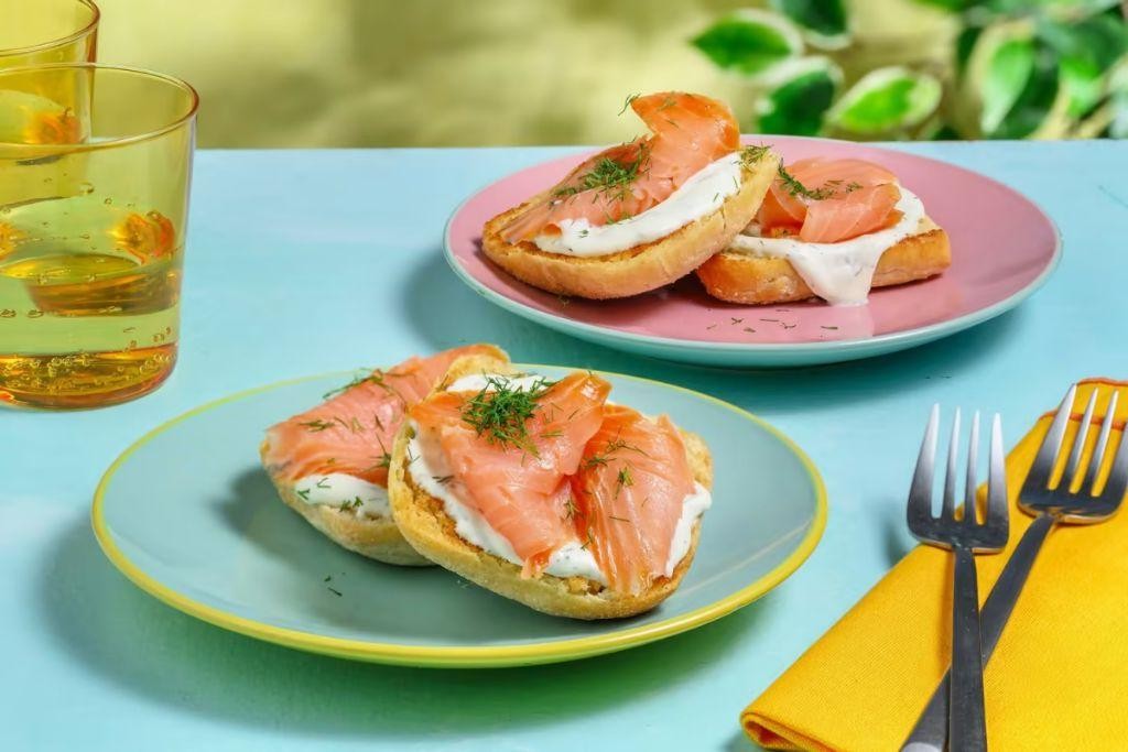 Ciabatta with Smoked Salmon and Cream Cheese