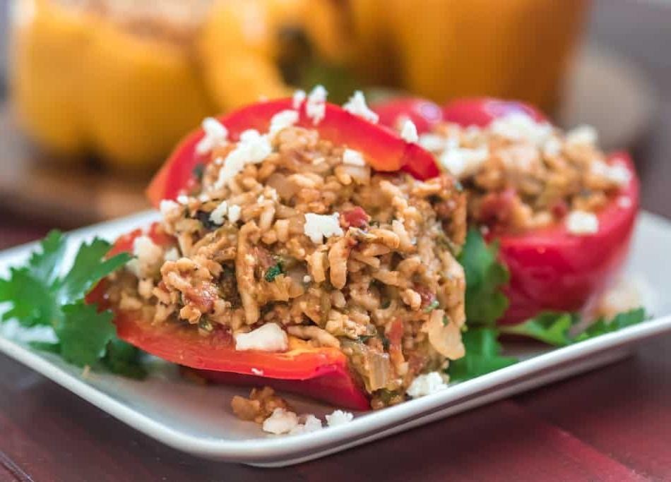 Cincinnati Chili Stuffed Peppers